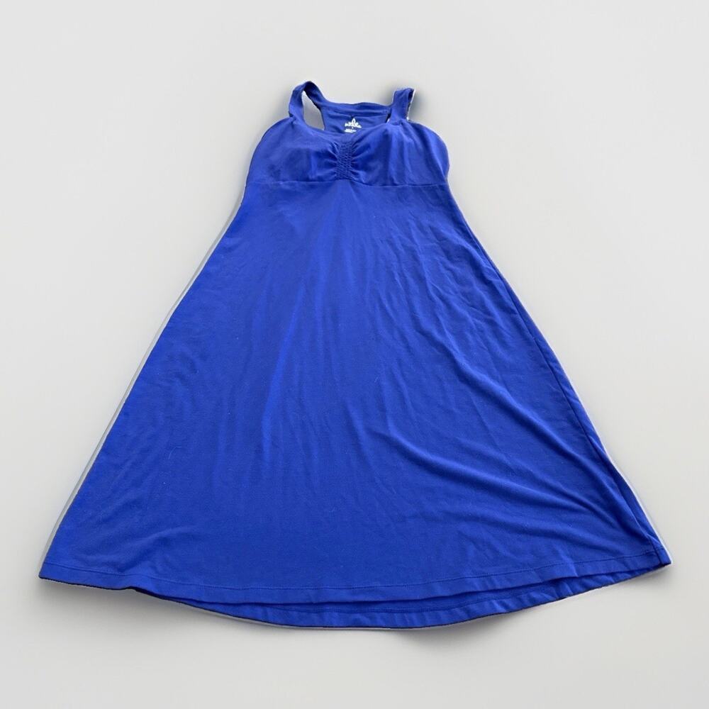prAna Womens Blue Strappy Scoop Neck Sundress Travel Dress Size L Large